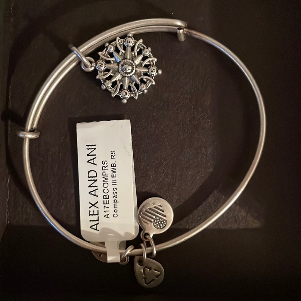 Alex and Ani new in box 'Compass' bangle bracelet